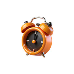orange 3d alarm clock icon