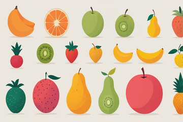 set of fruits