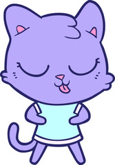 cartoon cat in bright neon color