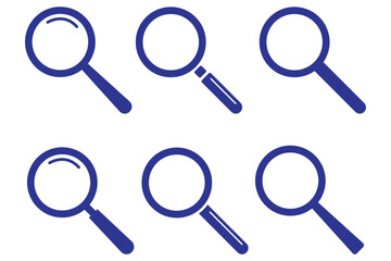 Magnifying glass icon. vector illustration on white background.