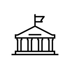 Obraz premium Minimalist Roman Forum Icon Design , Roman Forum line art vector