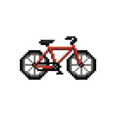 Obraz premium 8-Bit Pixel Bicycle Icon