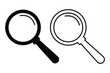 magnify icon. search icon, magnifying glass icon. vector isolated.