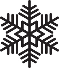 Snowflake Vector Art, Snowflake Silhouette Vector Design