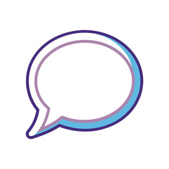 Simple chat bubble outline silhouette a clean and modern communication icon isolated on white background