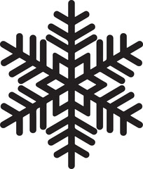 Snowflake Vector Art, Snowflake Silhouette Vector Design