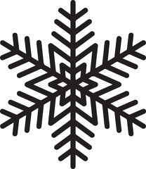 Snowflake Vector Art, Snowflake Silhouette Vector Design