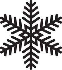 Snowflake Vector Art, Snowflake Silhouette Vector Design