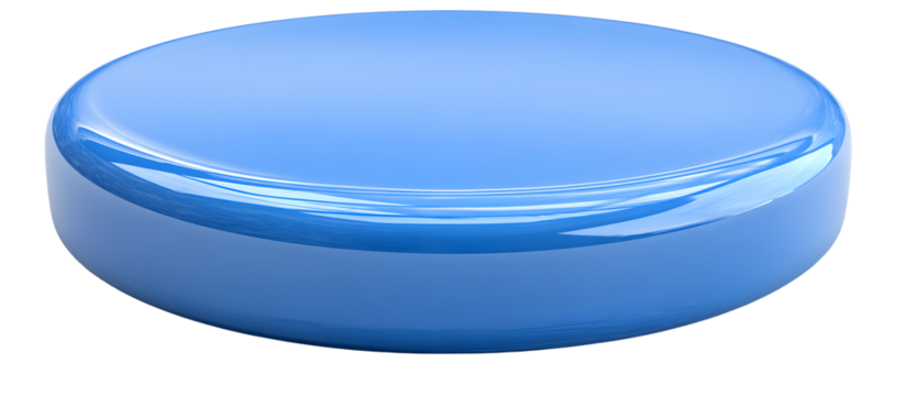 Blue Button 3D Clipart Image
