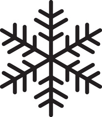Snowflake Vector Art, Snowflake Silhouette Vector Design