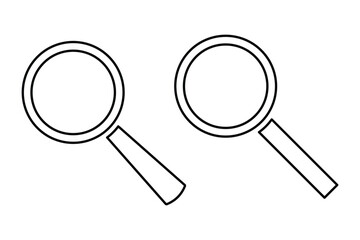 magnify icon. search icon, magnifying glass icon. vector isolated.