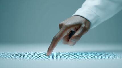 Data Touchscreen, AI, Finger Scan, Cyber, Technology (68 chars)