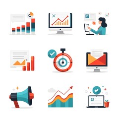 Obraz premium business icons set
