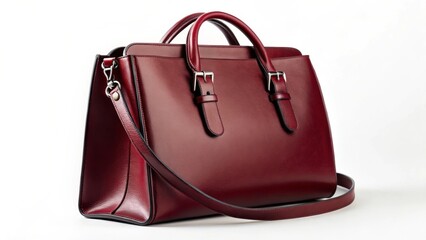 Naklejka premium red stylish bag isolated on white