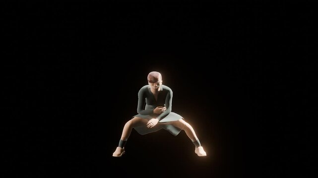 girl dancing in transparent background. PNG file. 