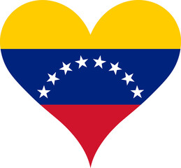 Fototapeta premium Heart Flag Venezuela, Heart Venezuela Flag
