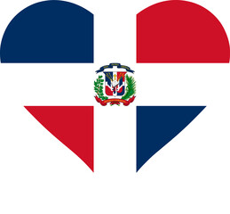 Heart Flag Dominican Republic, Heart Dominican Republic Flag