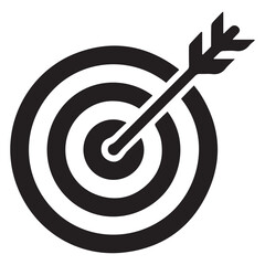 Bullseye Target Icon – Accuracy, Goal, Success Concept
