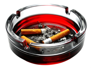  action indoor setting and ashtray relaxed environment  isolated on white background PNG, AI GENERATED