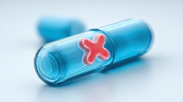 Capsule Pill Red X: Medical, Healthcare & Pharmaceutical