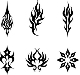 Naklejka premium tribal, abstract, symbol, tattoo design, mystic, vector design