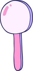 cartoon lollipop in bright neon color