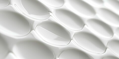 White ceramic mosaic pattern with subtle depth from soft shadowing