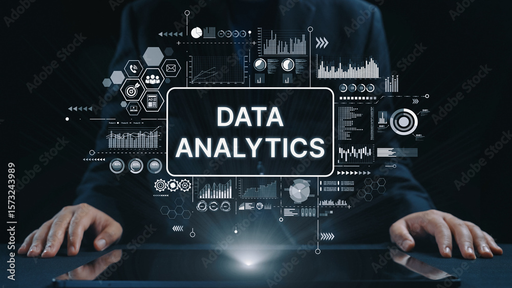 Poster data analytics and big data strategy for real-time analytics, predictive data modeling, business int