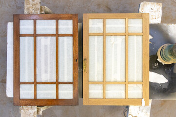 Side-by-Side Wooden Frame Comparison