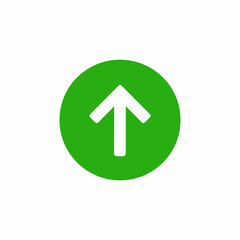 Green up arrow inside a circle icon symbolizing progress and growth