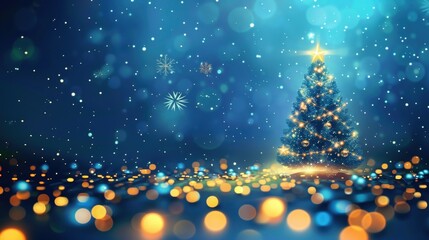 Obraz premium Stylized digital backdrop with abstract tree ornaments for seasonal themes