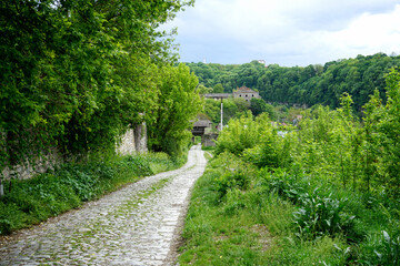 hiking in the village