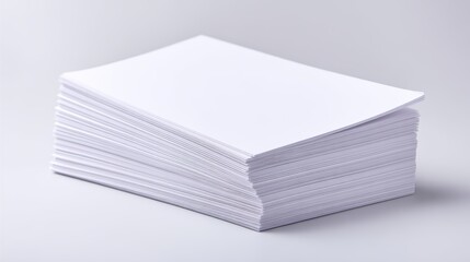 Paper Stack Photo - White A4 Sheets, Office Supplies
