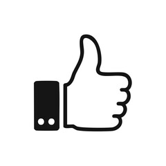 Simple Thumbs Up Symbol Illustration Approval Icon Hand Gesture Like Choice