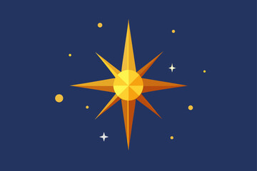 vector illustration of a golden star