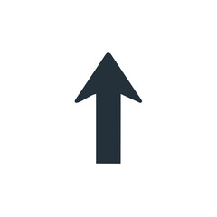 Pointing Arrow Simple Graphic Upward Directional Navigation Choice Path Guidance Sign