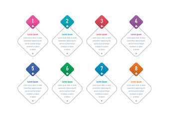 infographic template. eight steps information template. infographic template for business, education, technology, industry world. information template for annual report, magazine