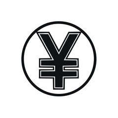 Yen Currency Symbol Encapsulated in Circular Frame, Financial Icon Depicting Monetary Trade and Global Business