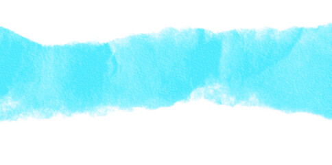 Realistic torn paper edge. Ripped electric blue paper mockup isolated on transparent background. Piece of rip paper PNG. mockup template