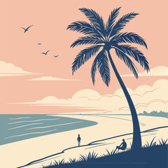 palm tree on the beach