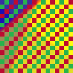 Simple colorful chess board design featuring bright squares in vibrant hues. Perfect for educational, decorative, or multi-purpose backgrounds, game concepts, and modern graphic projects.