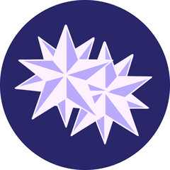 iconic tattoo style image of stars in bright neon color