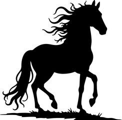 Obraz premium horse, mountain animal, mammal, vector graphics