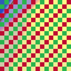 Simple colorful chess board design featuring bright squares in vibrant hues. Perfect for educational, decorative, or multi-purpose backgrounds, game concepts, and modern graphic projects.