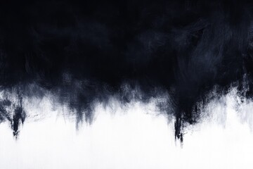 Dark ink drips on white background
