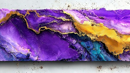   Close-up of art with mixed colors and white backdrop