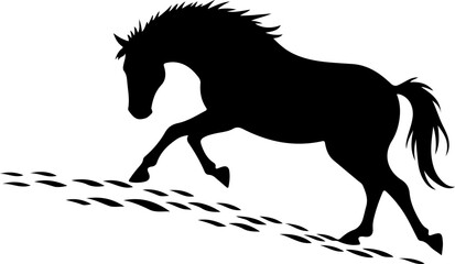 Obraz premium horse, mountain animal, mammal, vector graphics