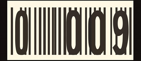 Numbers 009 in a barcode-like pattern