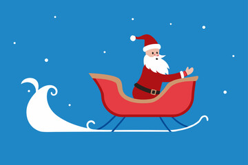 santa claus on the snow