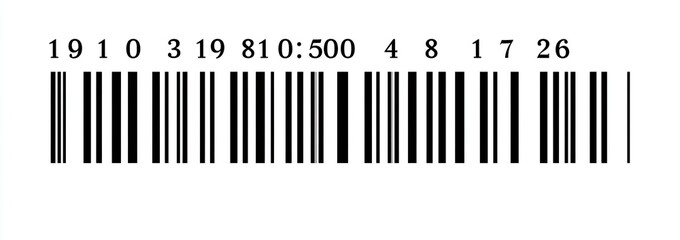 Black and white barcode with numbers